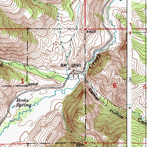 Topographic Map of Deer Creek, ID