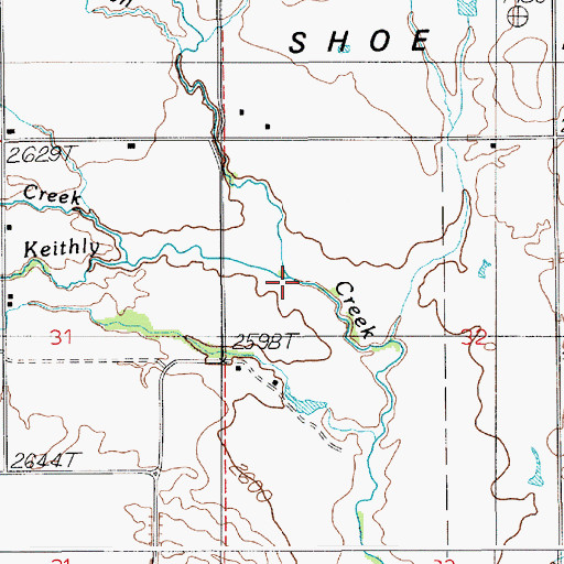 Topographic Map of Deer Creek, ID