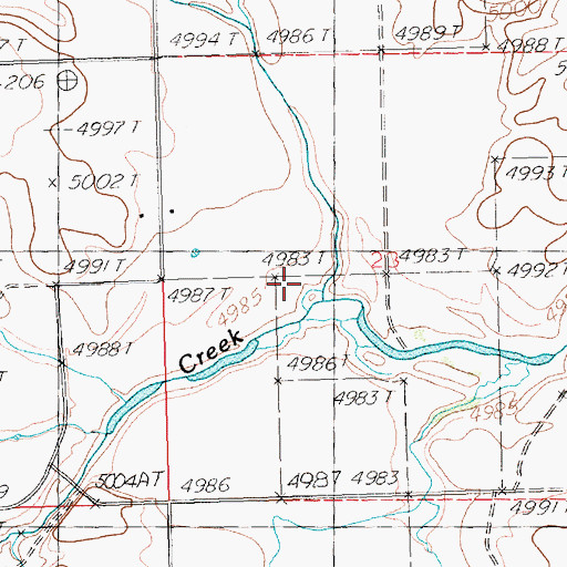 Topographic Map of Deer Creek, ID