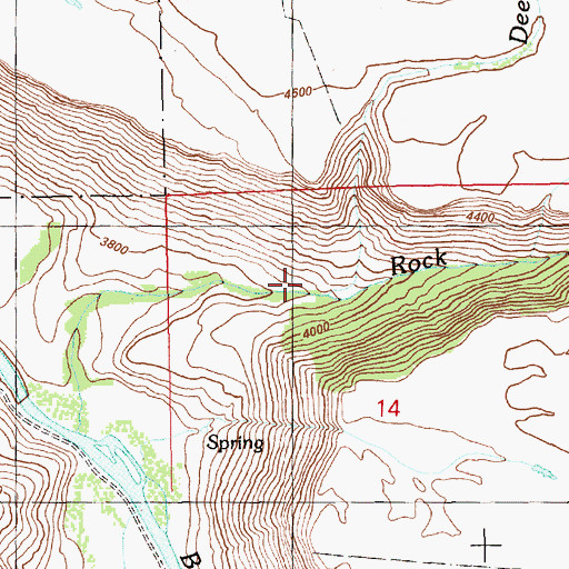 Topographic Map of Deer Creek, ID