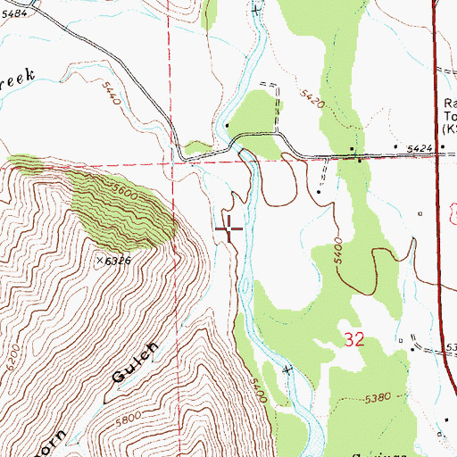Topographic Map of Deer Creek, ID