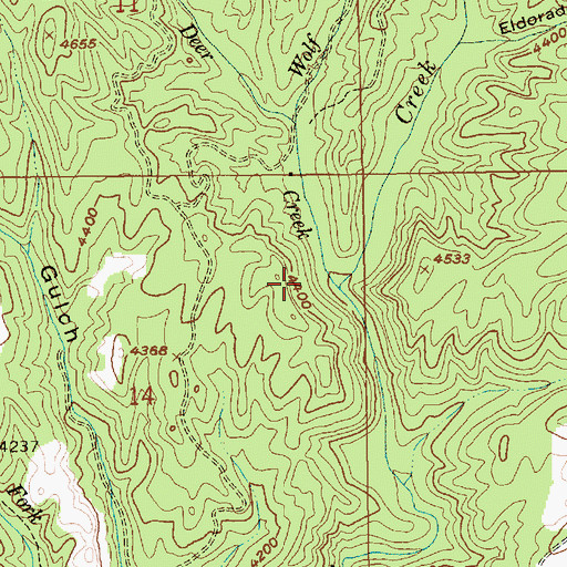 Topographic Map of Deer Creek, ID