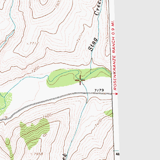 Topographic Map of Deer Creek, ID