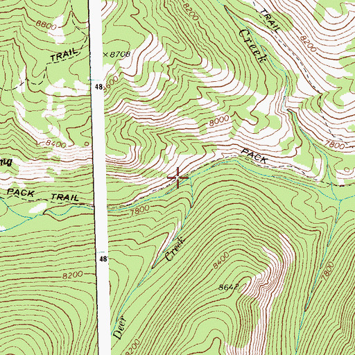 Topographic Map of Deer Creek, ID