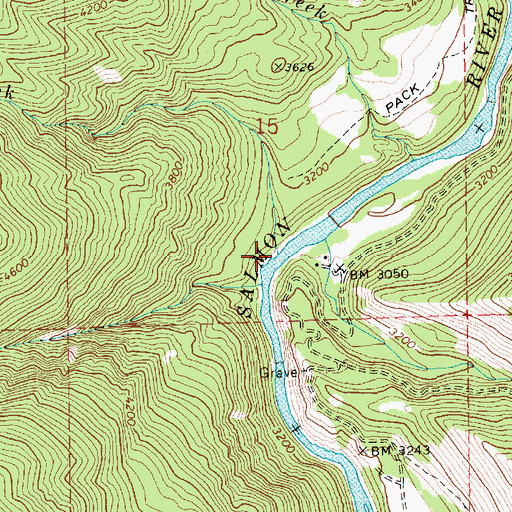 Topographic Map of Deer Creek, ID
