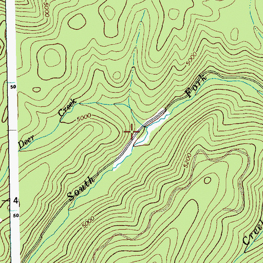 Topographic Map of Deer Creek, ID