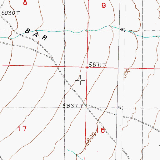 Topographic Map of Deer Creek Bar, ID