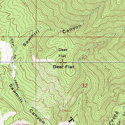 Topographic Map of Deer Flat, ID