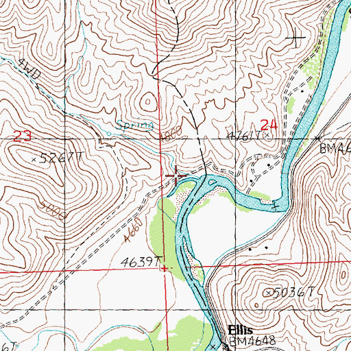 Topographic Map of Deer Gulch, ID