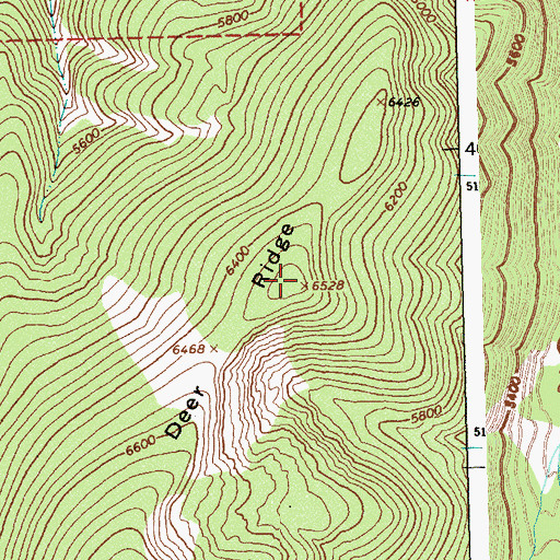 Topographic Map of Deer Ridge, ID