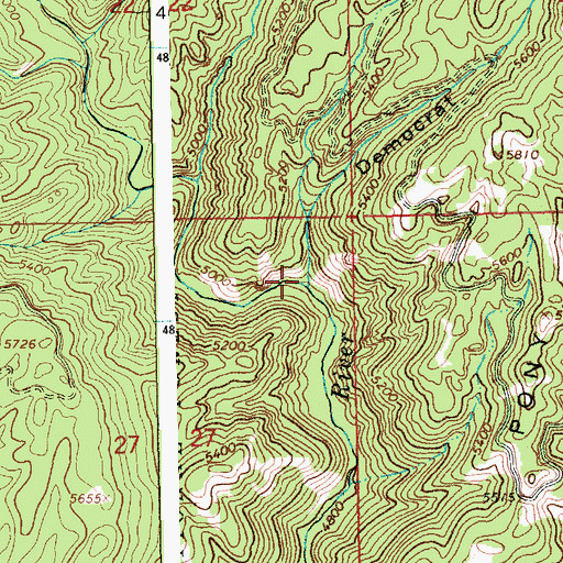 Topographic Map of Democrat Gulch, ID