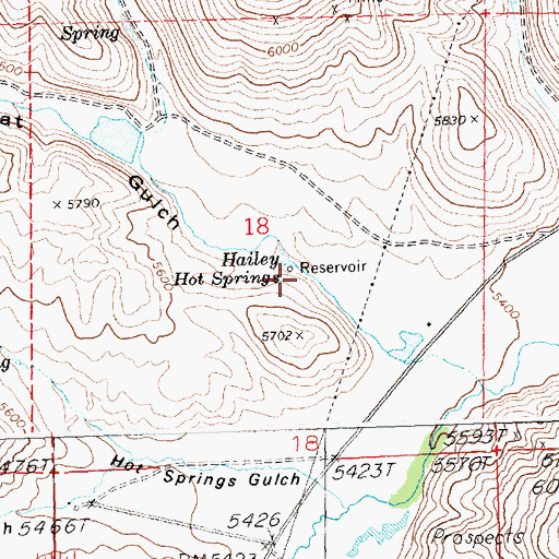 Topographic Map of Democrat Gulch, ID