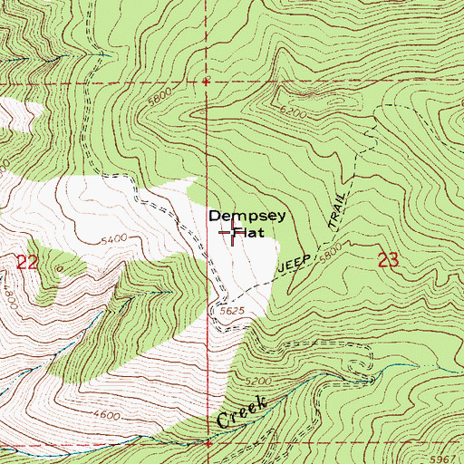 Topographic Map of Dempsey Flat, ID