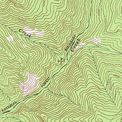 Topographic Map of Dennis Creek, ID
