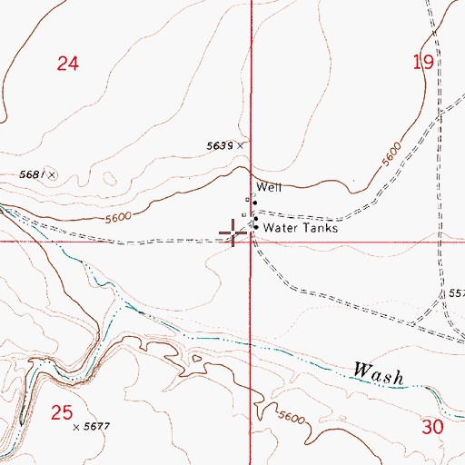 Topographic Map of Salt Well, AZ
