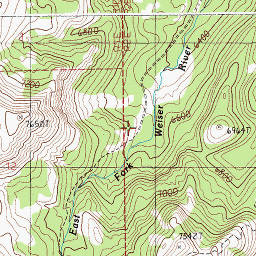 Topographic Map of Deseret Cabin, ID