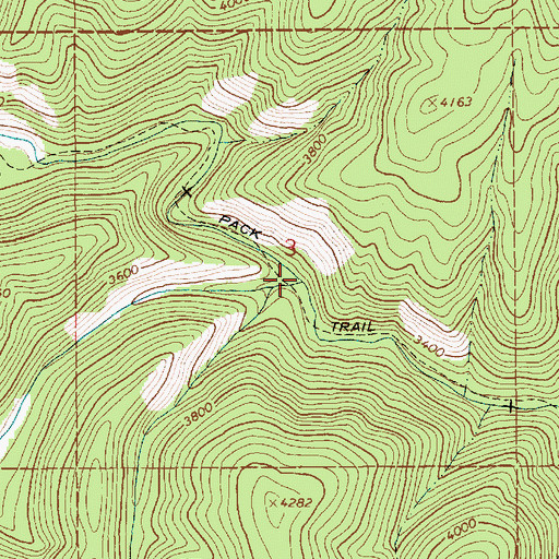 Topographic Map of Devil Creek, ID