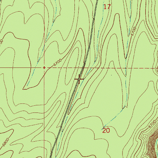 Topographic Map of Sand Draw Tank, AZ