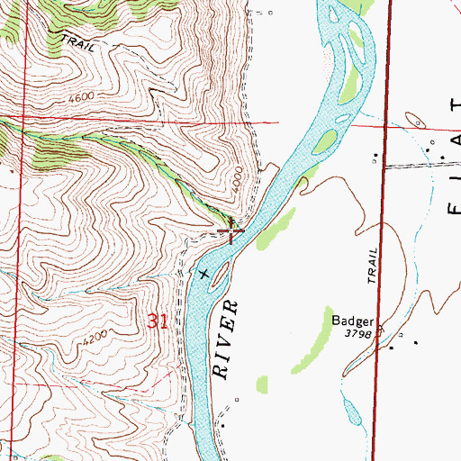 Topographic Map of Diamond Creek, ID