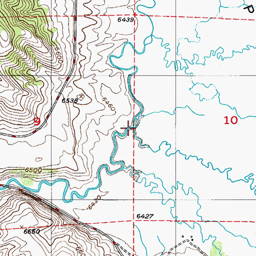 Topographic Map of Diamond Creek, ID