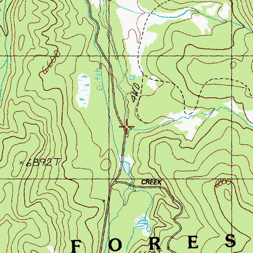 Topographic Map of Diamond Gulch, ID