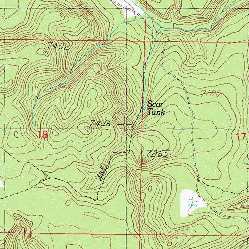 Topographic Map of Scar Tank, AZ