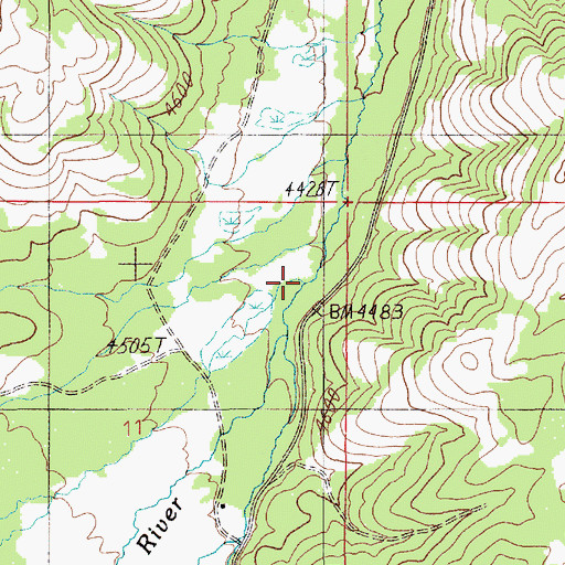 Topographic Map of Dick Ross Creek, ID