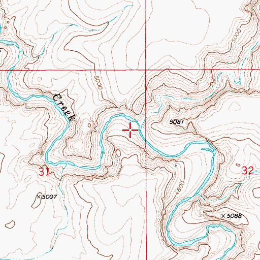 Topographic Map of Dickshooter Creek, ID