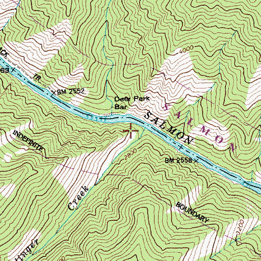Topographic Map of Dillinger Creek, ID