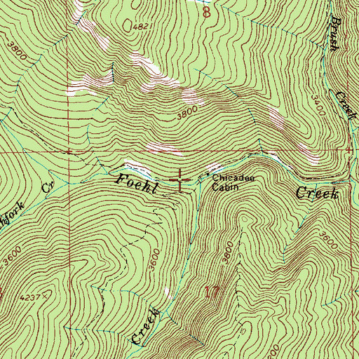 Topographic Map of Dip Creek, ID