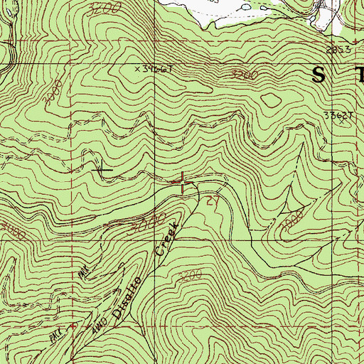 Topographic Map of Disalto Creek, ID