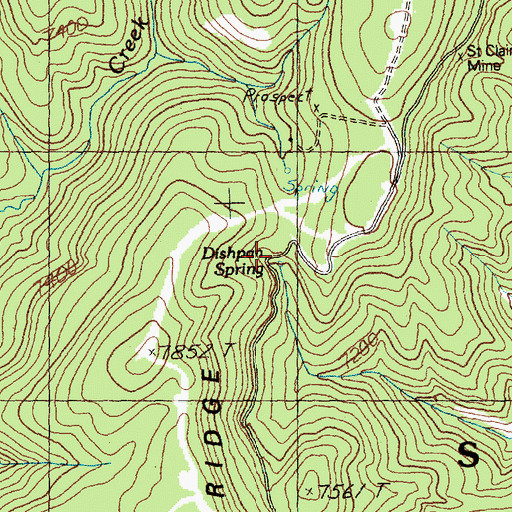 Topographic Map of Dishpan Spring, ID