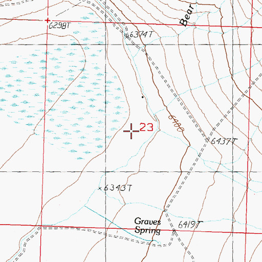 Topographic Map of Ditch Creek, ID