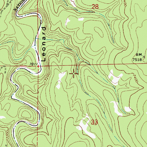 Topographic Map of Section Thirty-three Spring, AZ