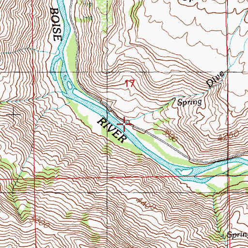 Topographic Map of Dive Creek, ID