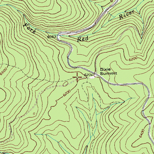 Topographic Map of Dixie Summit, ID