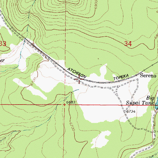 Topographic Map of Sereno Spring, AZ