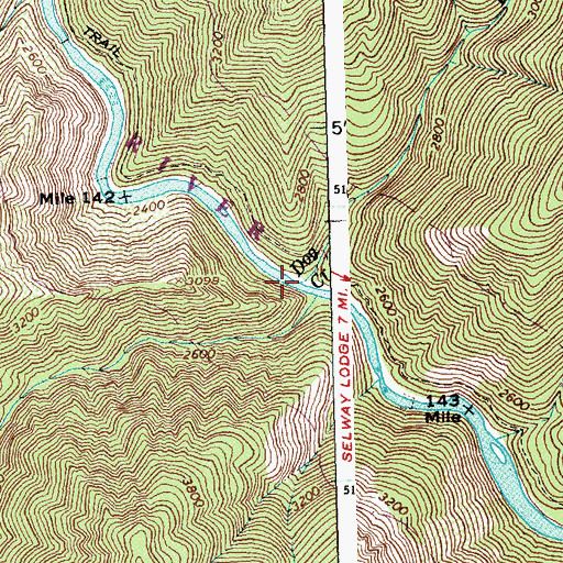 Topographic Map of Dog Creek, ID