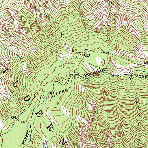 Topographic Map of Dolph Creek, ID