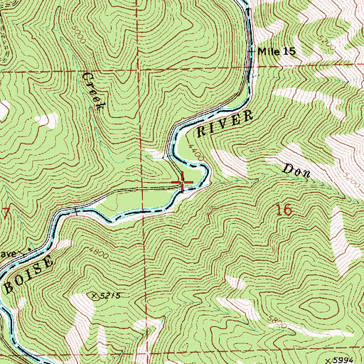 Topographic Map of Don Creek, ID