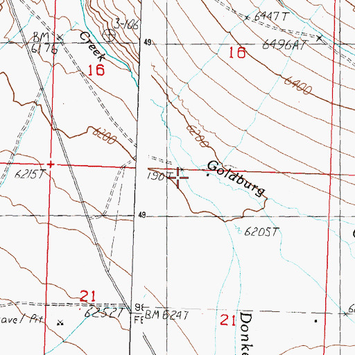 Topographic Map of Donkey Creek, ID