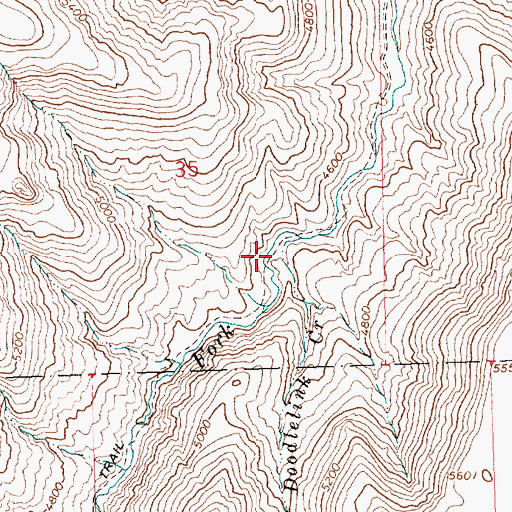 Topographic Map of Doodlelink Creek, ID