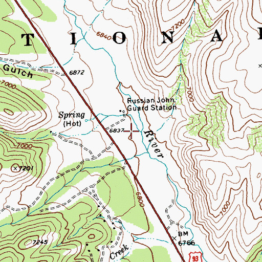 Topographic Map of Dooley Creek, ID