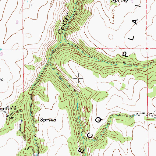 Topographic Map of Doumecq Plains, ID