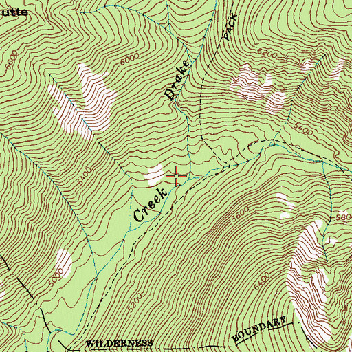 Topographic Map of Drake Creek, ID