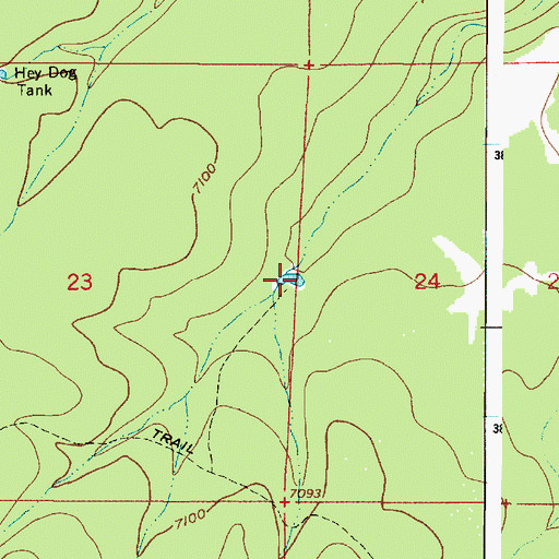 Topographic Map of Sinkhole Tank, AZ
