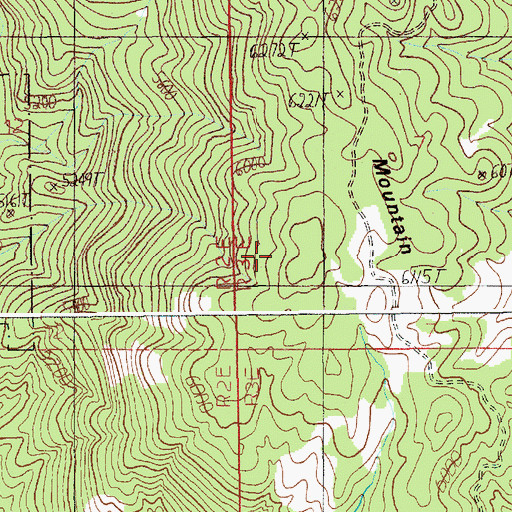 Topographic Map of Dry Buck Mountain, ID