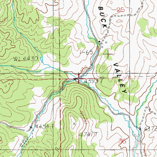 Topographic Map of Dry Buck School, ID