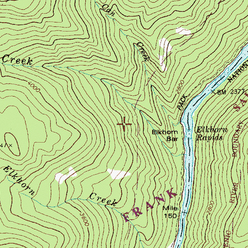 Topographic Map of Dry Can Creek, ID