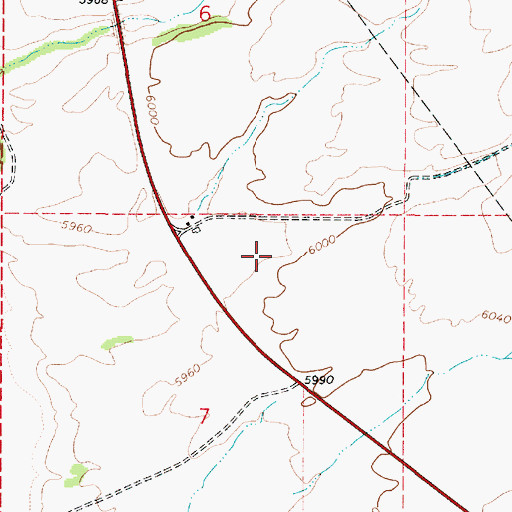Topographic Map of Dry Canyon, ID